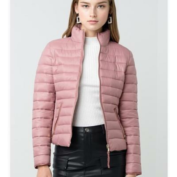 Cozy Chic Vintage Mauve Puffer Jacket - Picture 2 of 11